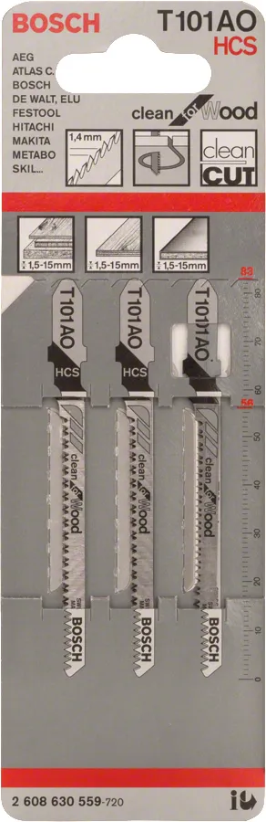Bosch clean for Wood T 101 AO Stiksavsklinge Stiksav