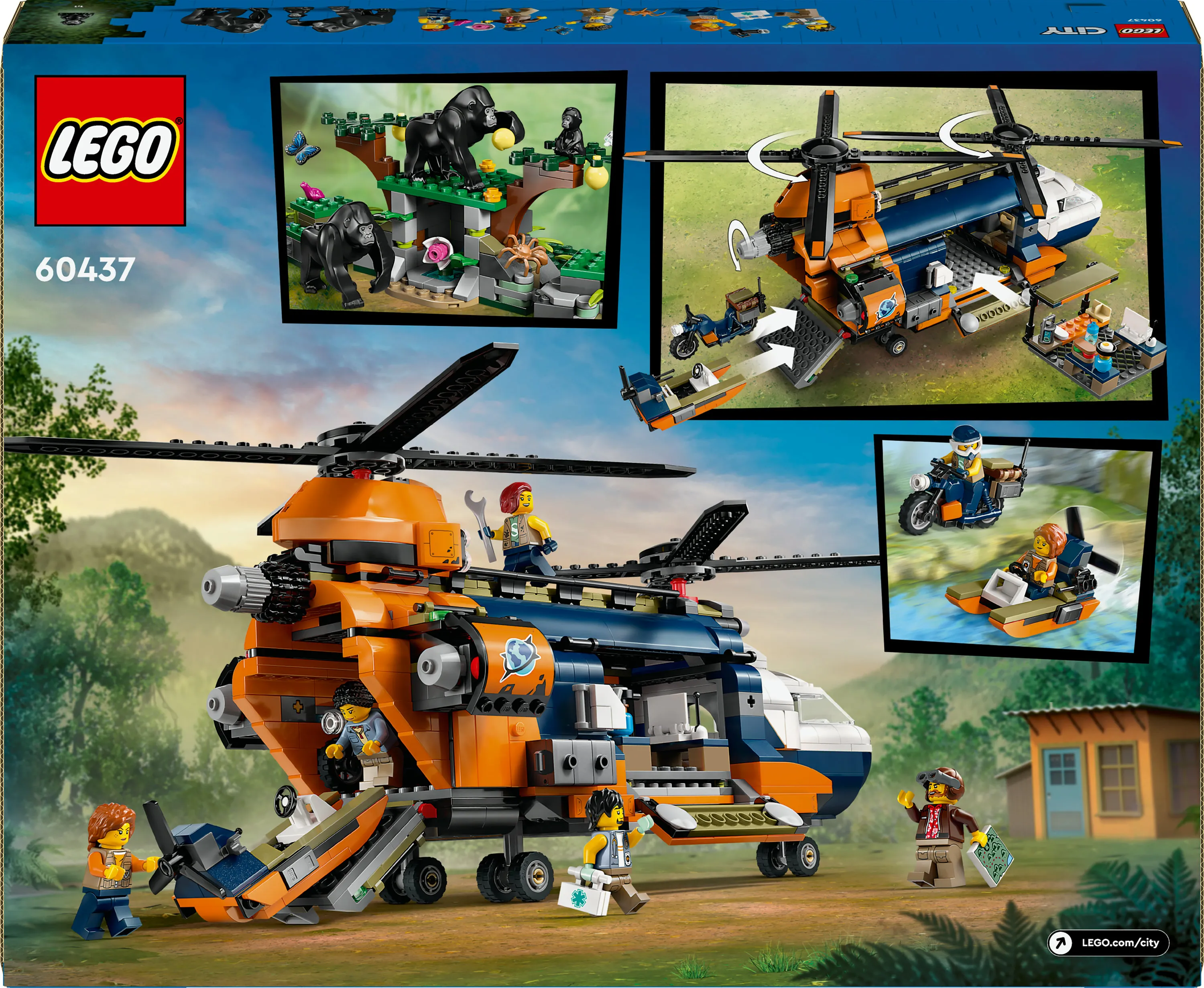LEGO City Jungle Explorer Helicopter at Base Camp 60437