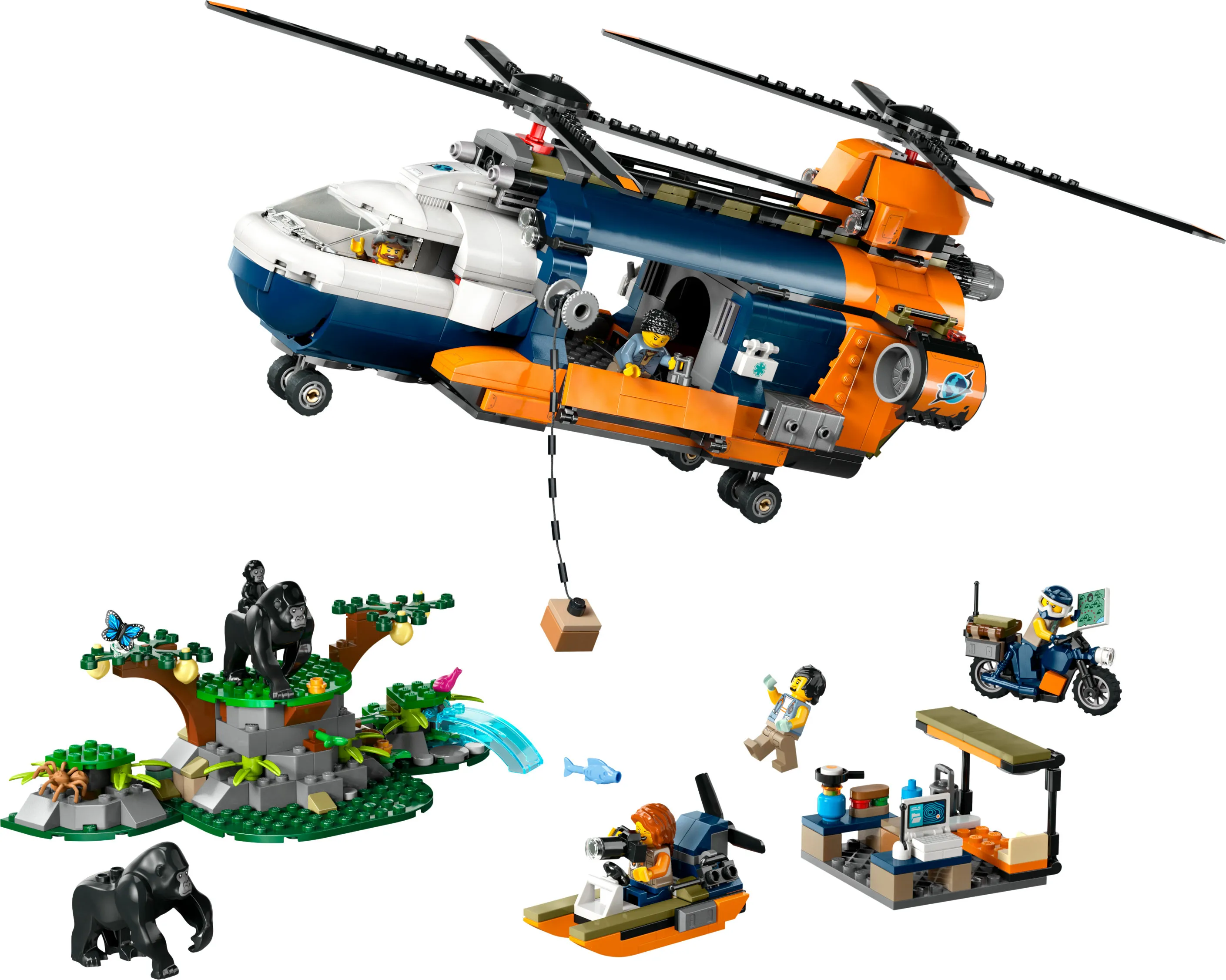 LEGO City Jungle Explorer Helicopter at Base Camp 60437