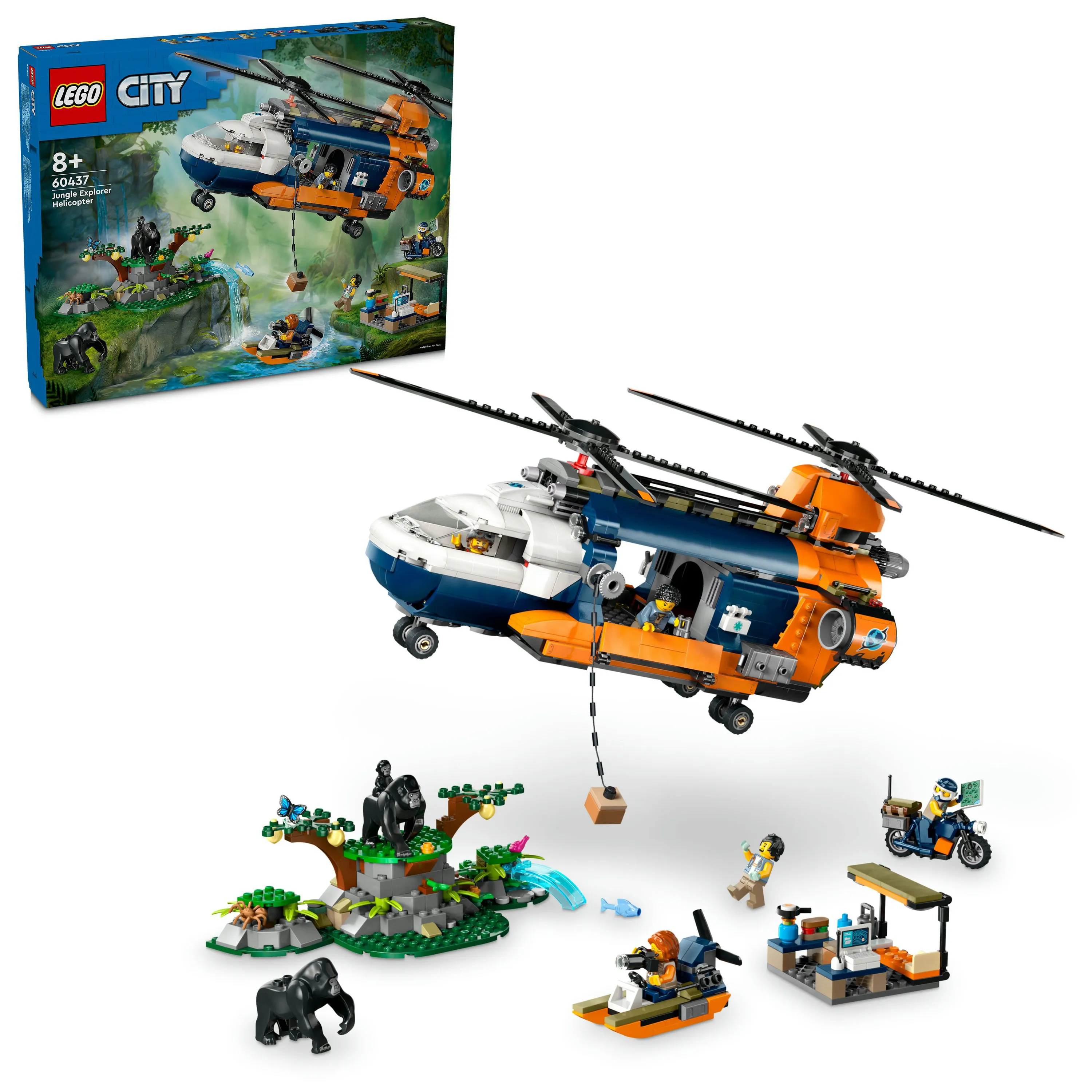LEGO City Jungle Explorer Helicopter at Base Camp 60437
