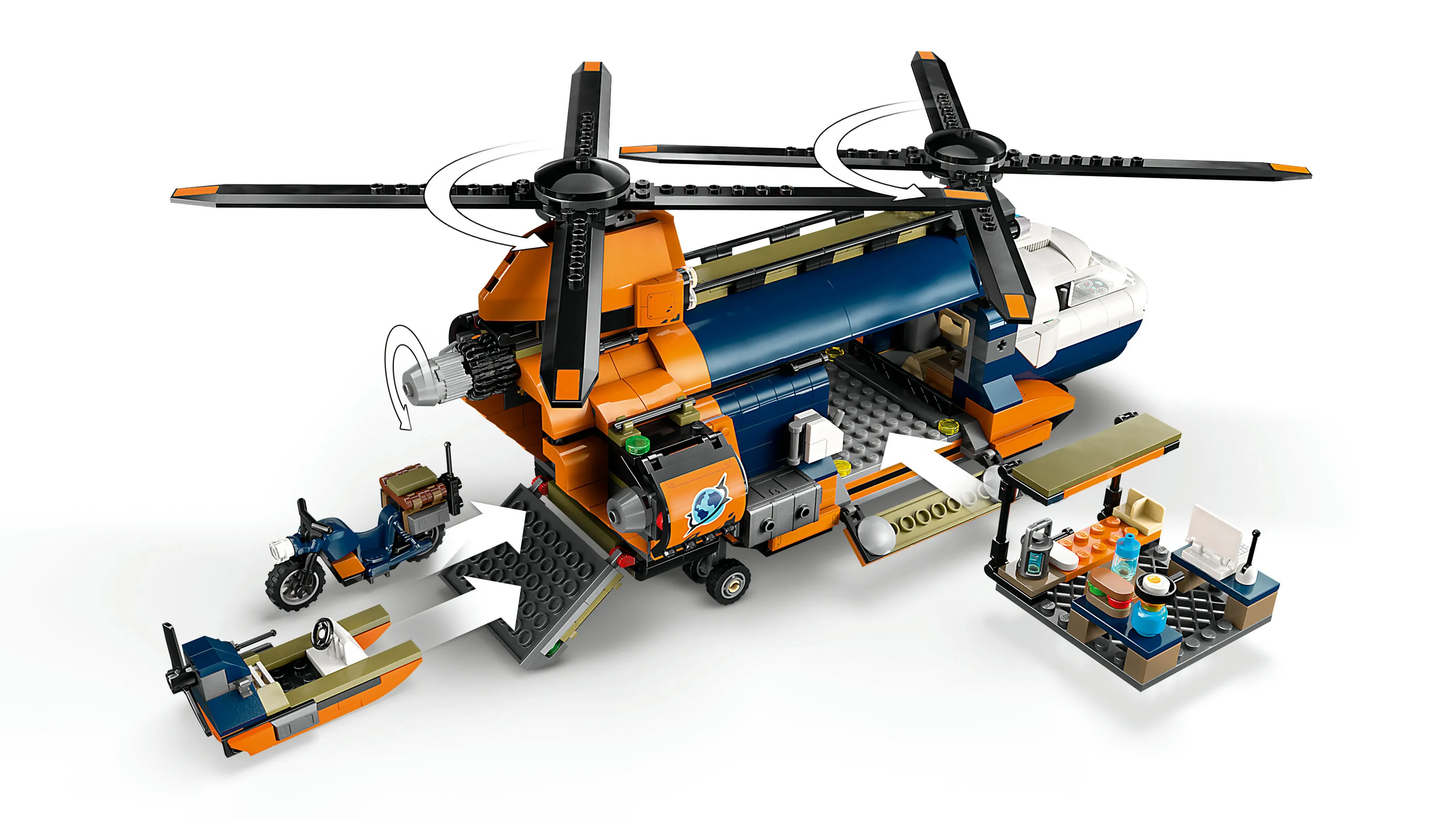 LEGO City Jungle Explorer Helicopter at Base Camp 60437