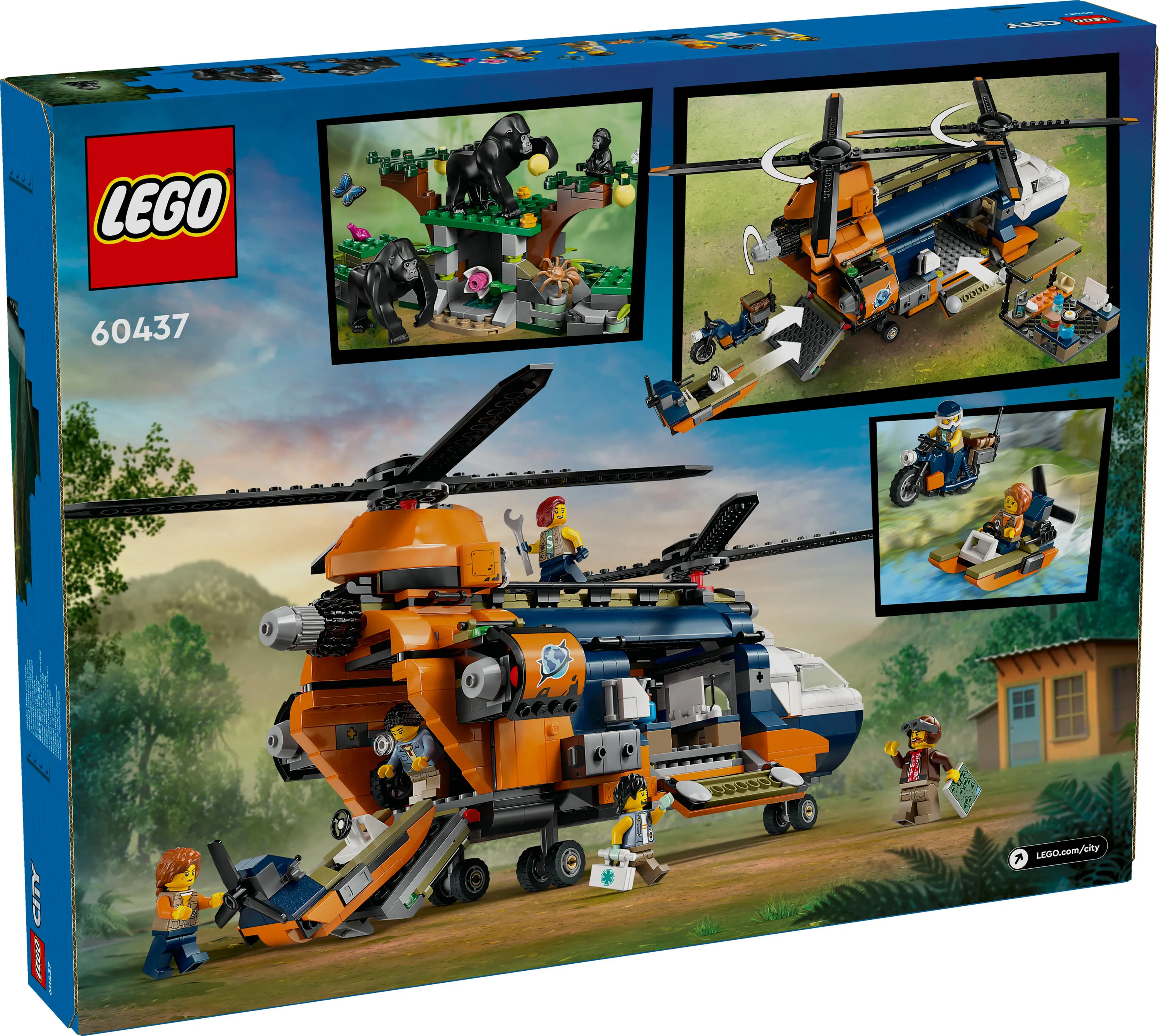 LEGO City Jungle Explorer Helicopter at Base Camp 60437