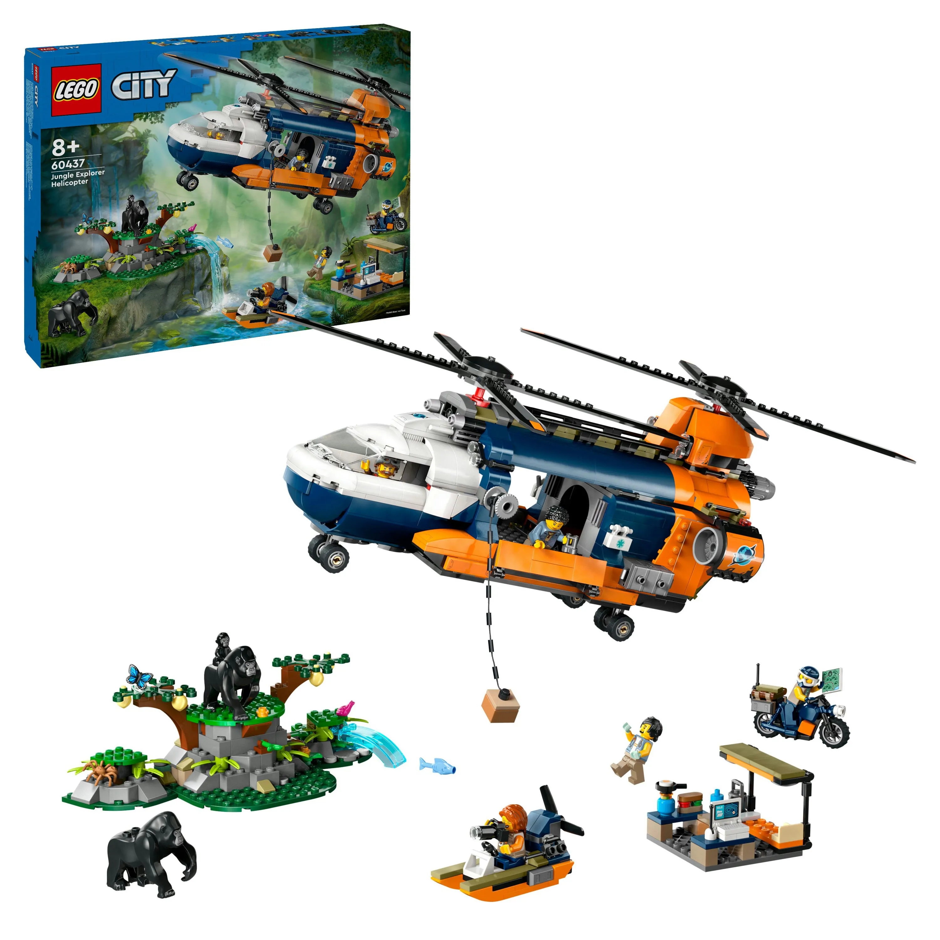 LEGO City Jungle Explorer Helicopter at Base Camp 60437