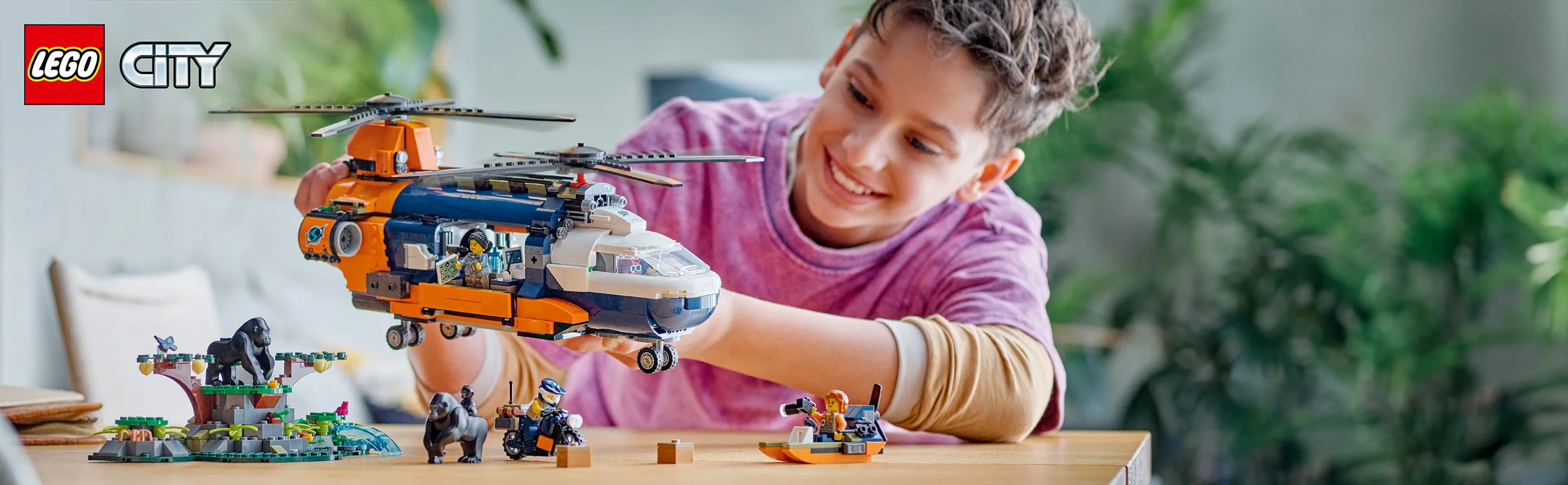 LEGO City Jungle Explorer Helicopter at Base Camp 60437