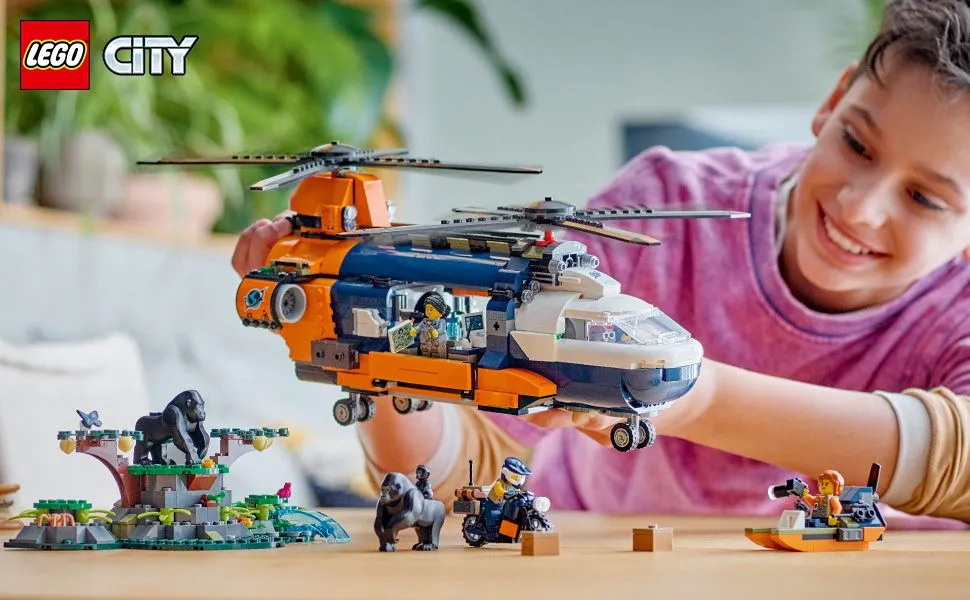 LEGO City Jungle Explorer Helicopter at Base Camp 60437