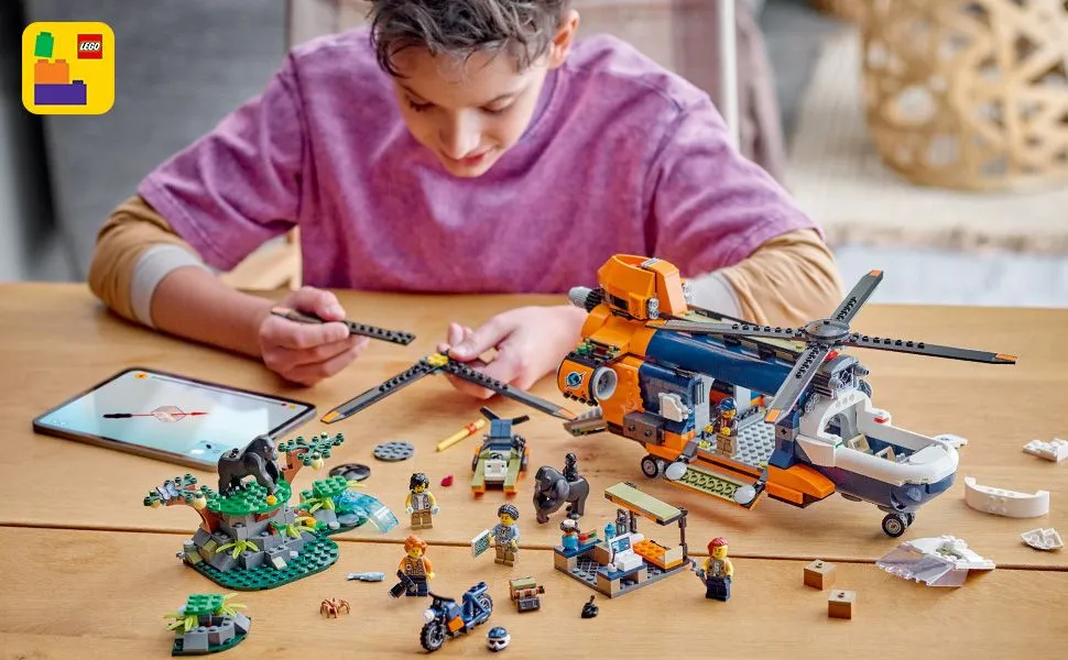 LEGO City Jungle Explorer Helicopter at Base Camp 60437