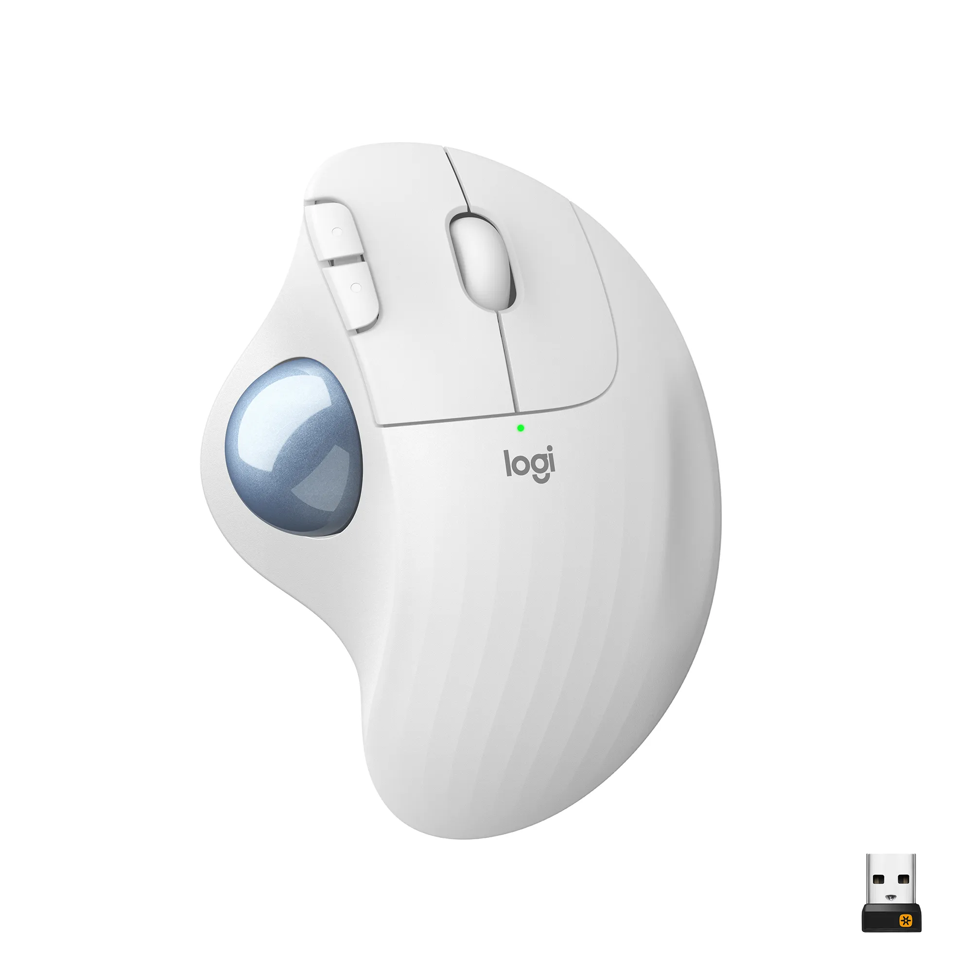 Logitech ERGO M575 -langaton ergonominen trackball-hiiri, valkoinen