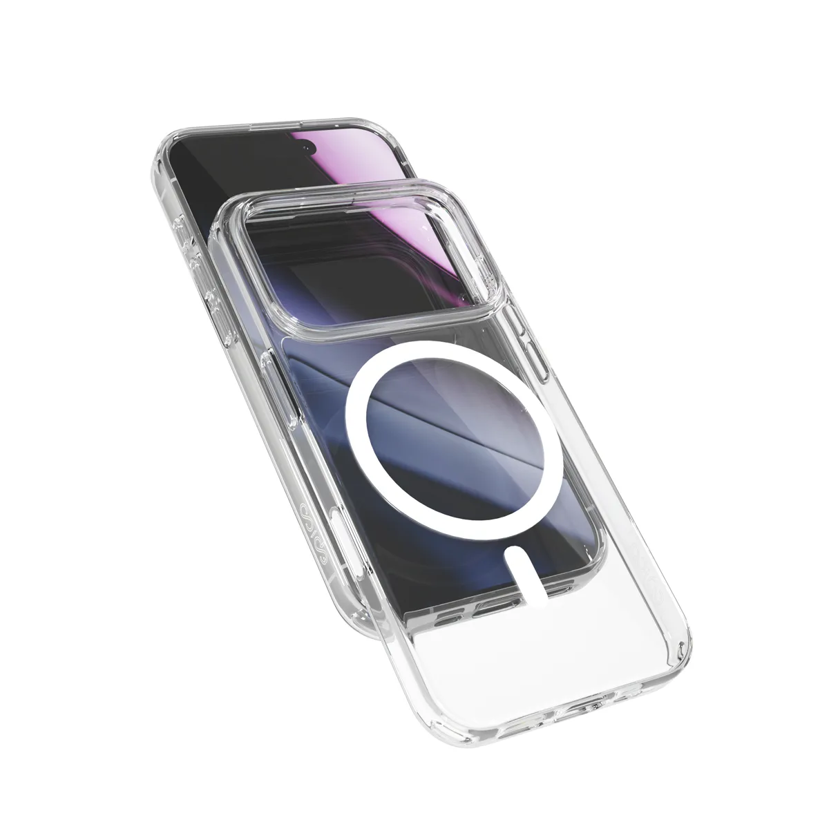 Epico Hero Mag+ Case iPhone 17 Pro Max Qi2  &  MagSafe Compatible, Transparent