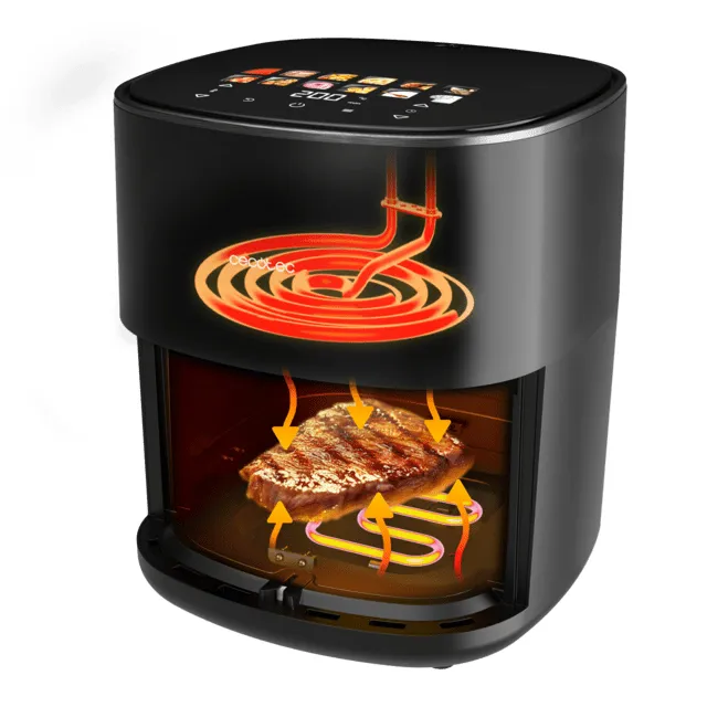 Cecotec Cecofry & Grill Duoheat 6500, 6,5 l, 2200 W, airfryer, musta
