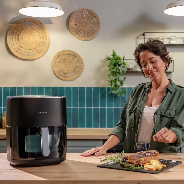 Cecotec Cecofry &amp; Grill Duoheat 6500, 6,5 l, 2200 W, airfryer, musta