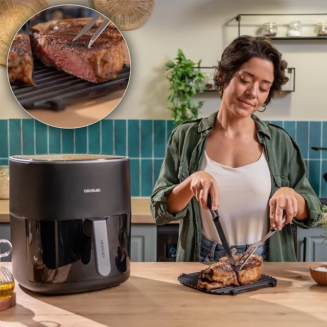 Cecotec Cecofry &amp; Grill Duoheat 6500, 6,5 l, 2200 W, airfryer, musta