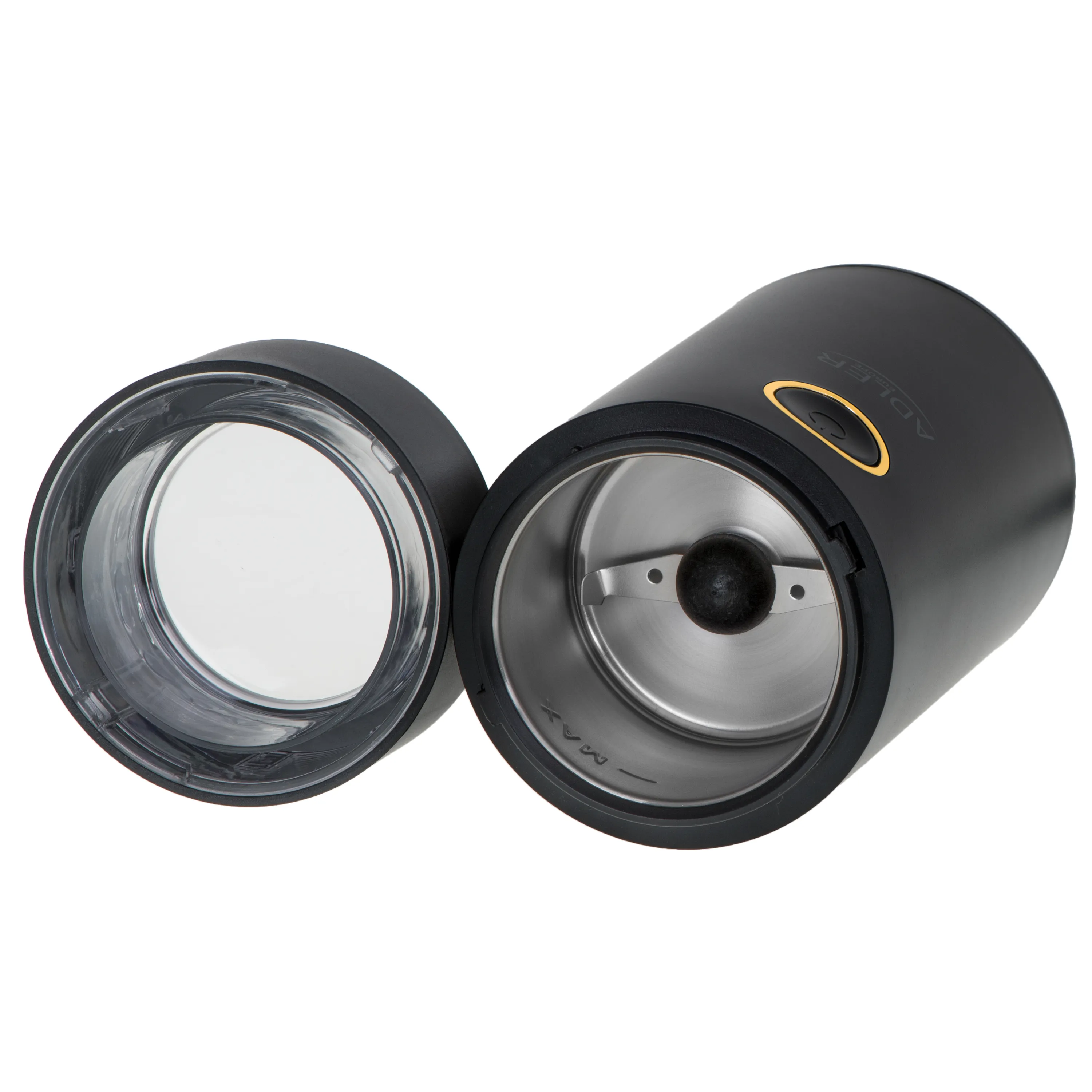 Adler AD 4446bg kaffekvarn 75 g, svart/guld