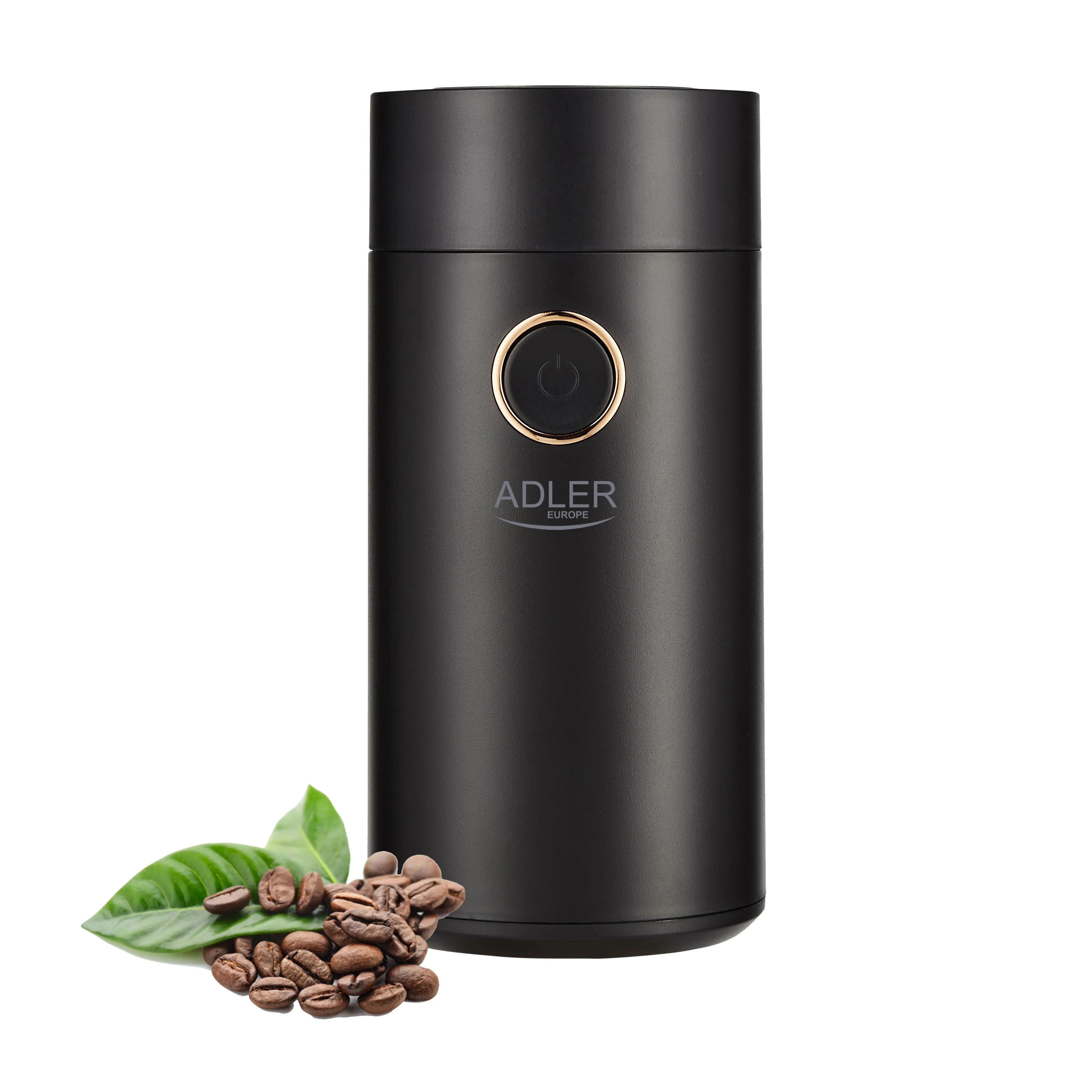 Adler AD 4446bg Coffee Grinder 75g, Black/Gold