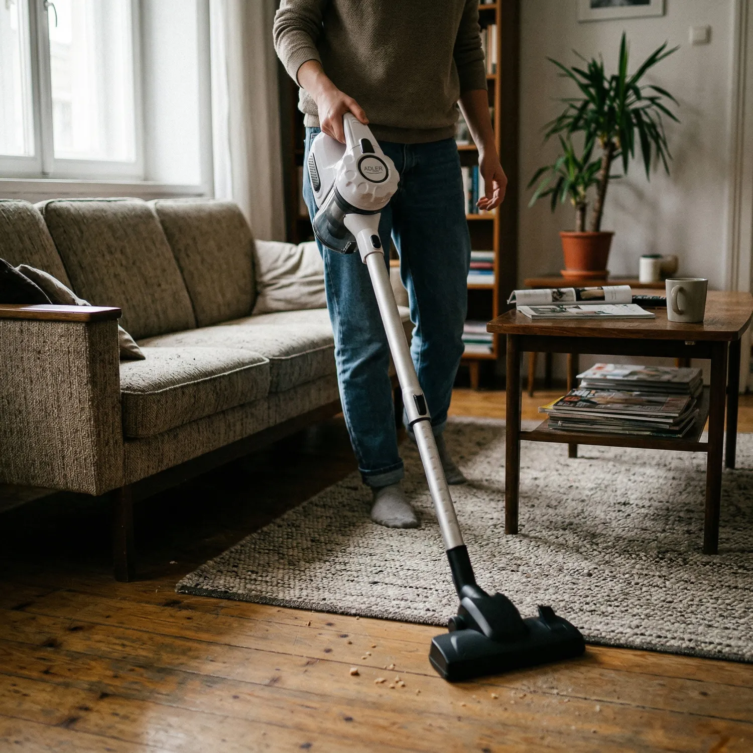 Adler AD 7036W - handdammsugare 1.5 L 800 W p&aring;sl&ouml;s, vit