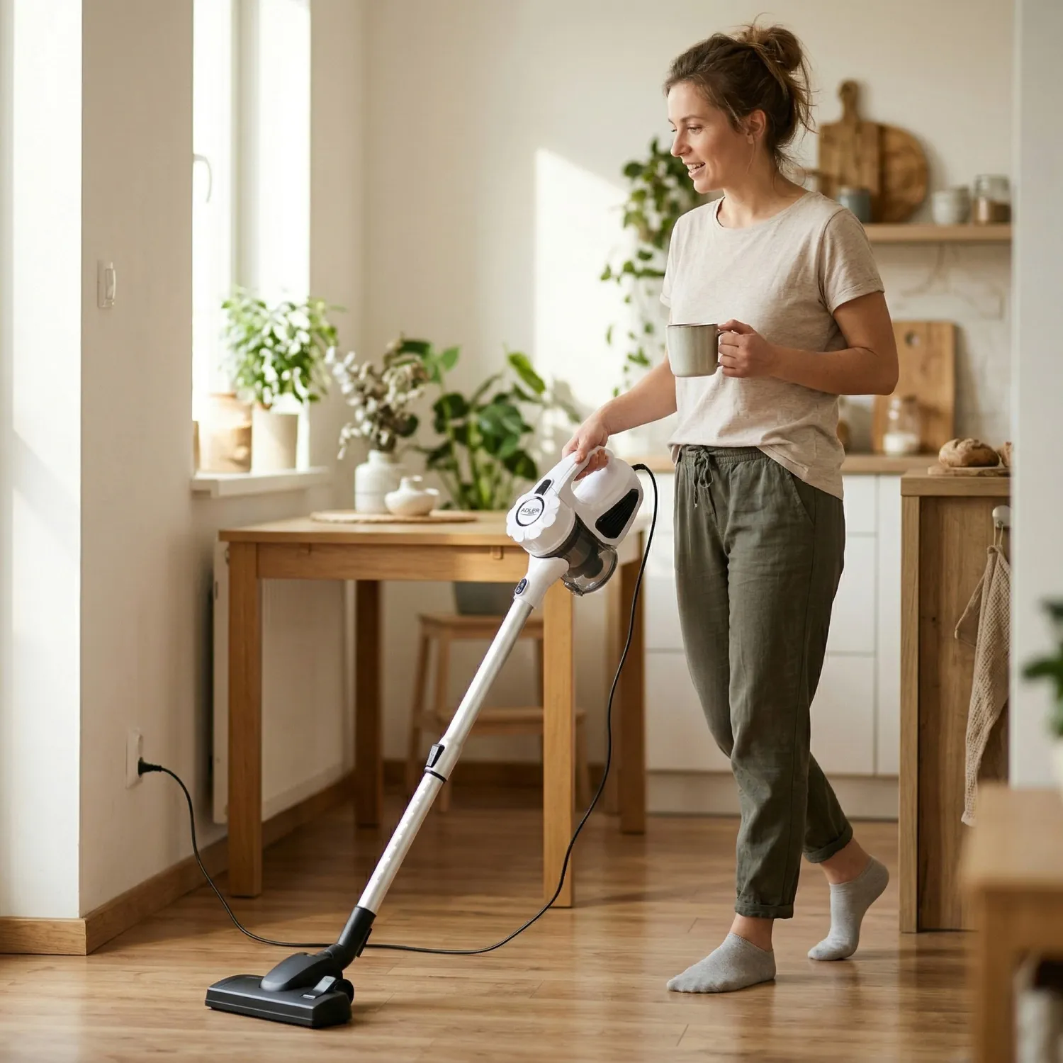 Adler AD 7036W - handdammsugare 1.5 L 800 W p&aring;sl&ouml;s, vit