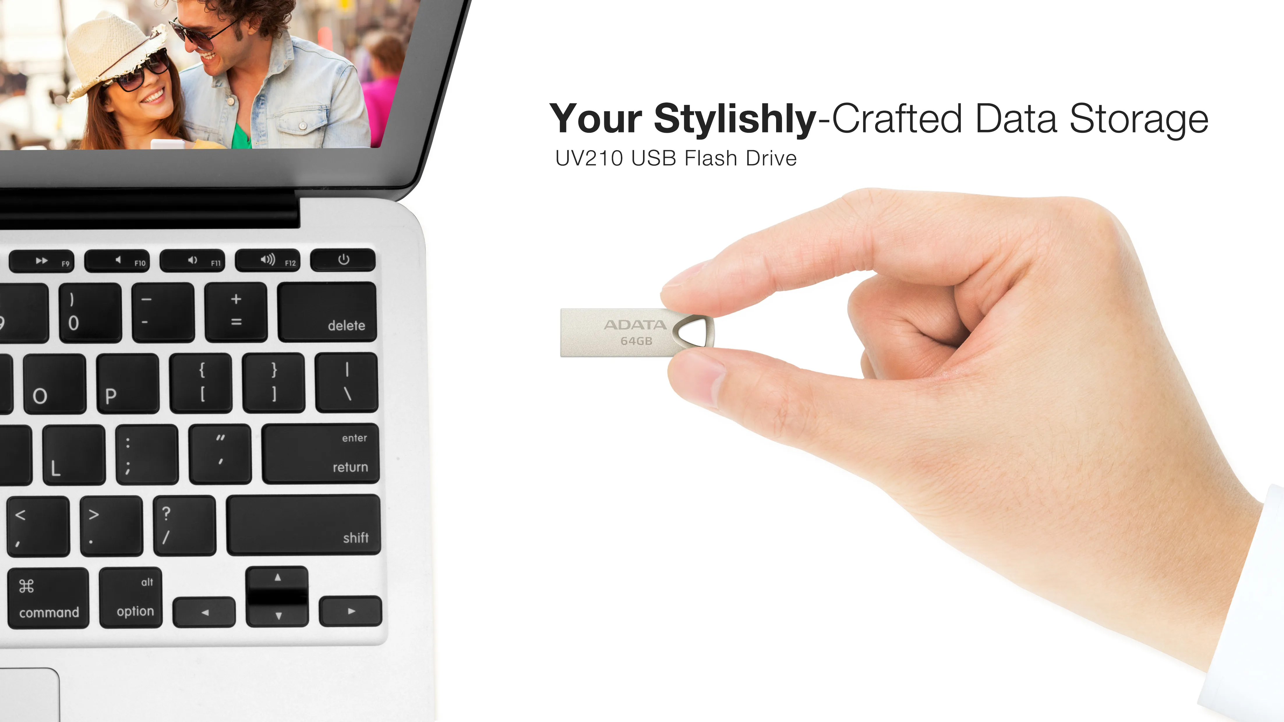 A-DATA AUV210-64G-RGD USB 2.0 64 GB USB-minne, beige