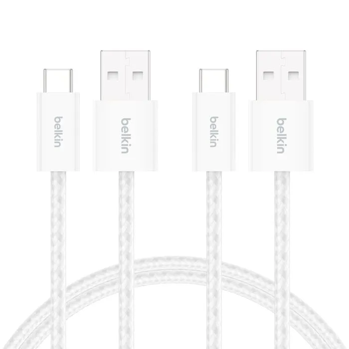 Belkin BoostCharge USB-A to USB-C cable, 15W, 1.5 m, White