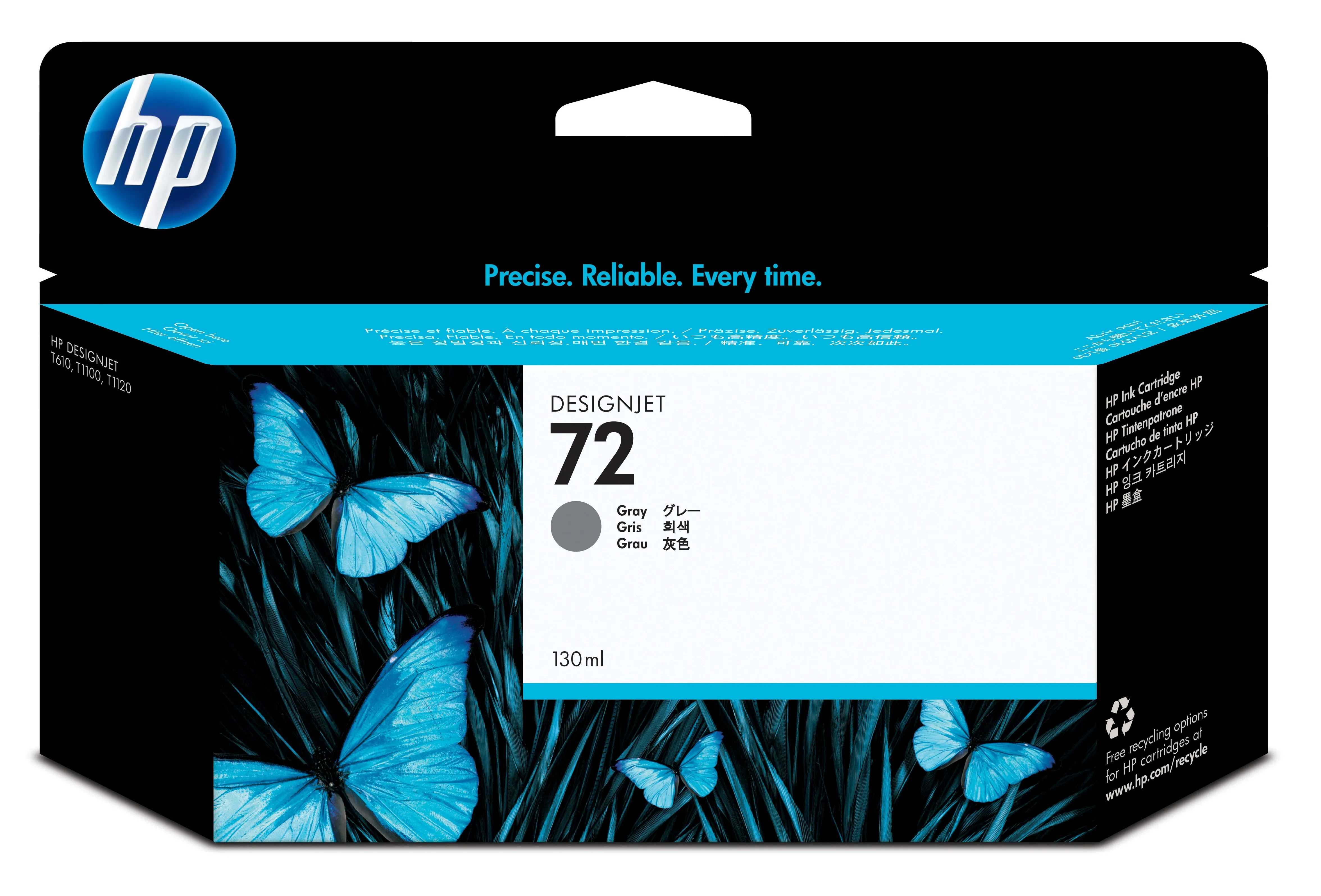 HP 72 XL -mustekasetti, 130 ml, harmaa