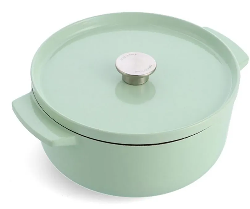 KITCHENAID gjutj&auml;rnsbraiseringspanna med lock, 26 centimeter, gr&ouml;n