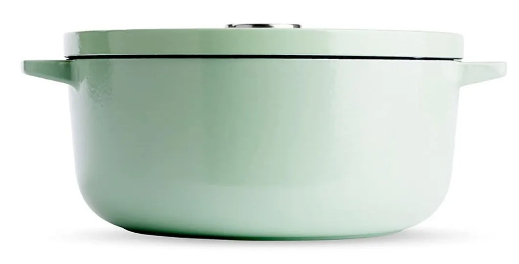 KITCHENAID gjutj&auml;rnsbraiseringspanna med lock, 26 centimeter, gr&ouml;n