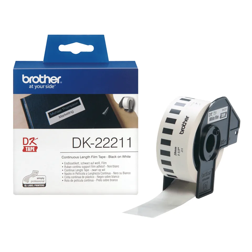 BROTHER DK22211 WHITE FILM TAPE 29MM