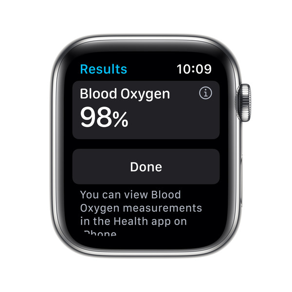 Apple Watch Series 6 GPS + Cellular, 44mm Silver Stainless Steel Case with White Sport Band - Regular