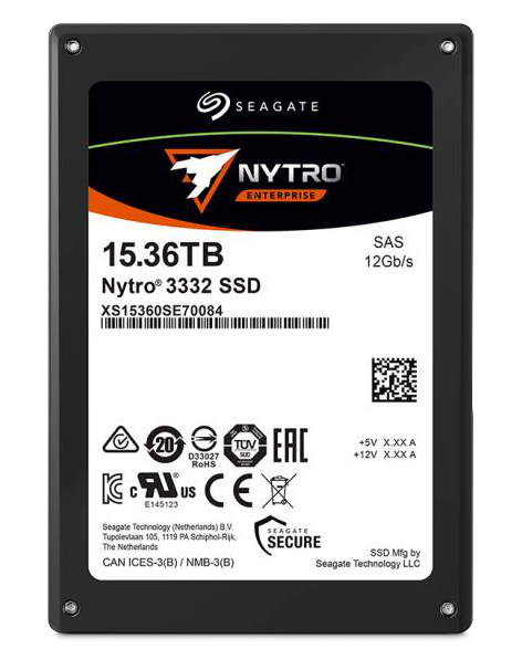 Seagate Nytro 3332 XS15360SE70084 - SSD - 15.36 Tt - sis&auml;inen - 2.5&quot; - SAS 12Gb/s
