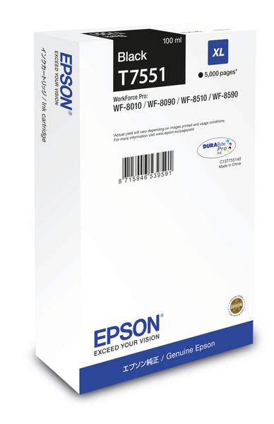 T7551 black ink XL