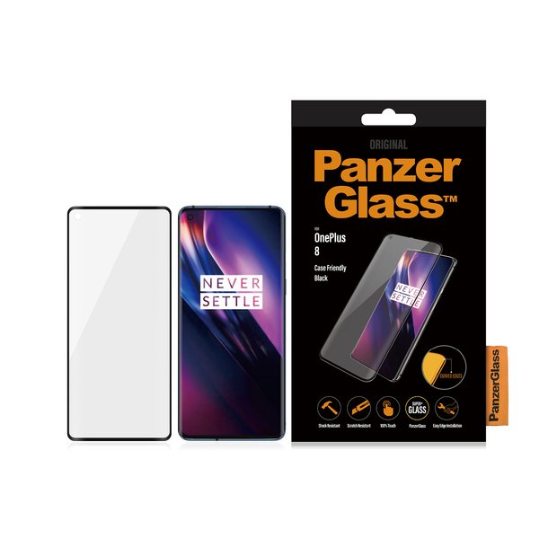 PANZERGLASS ONEPLUS 8 CASE FRIENDLY, BLACK