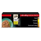 Sheba Selection Select Slices Poultry Selection in Gravy, Wet food for cats, Adult, 40 x 85g