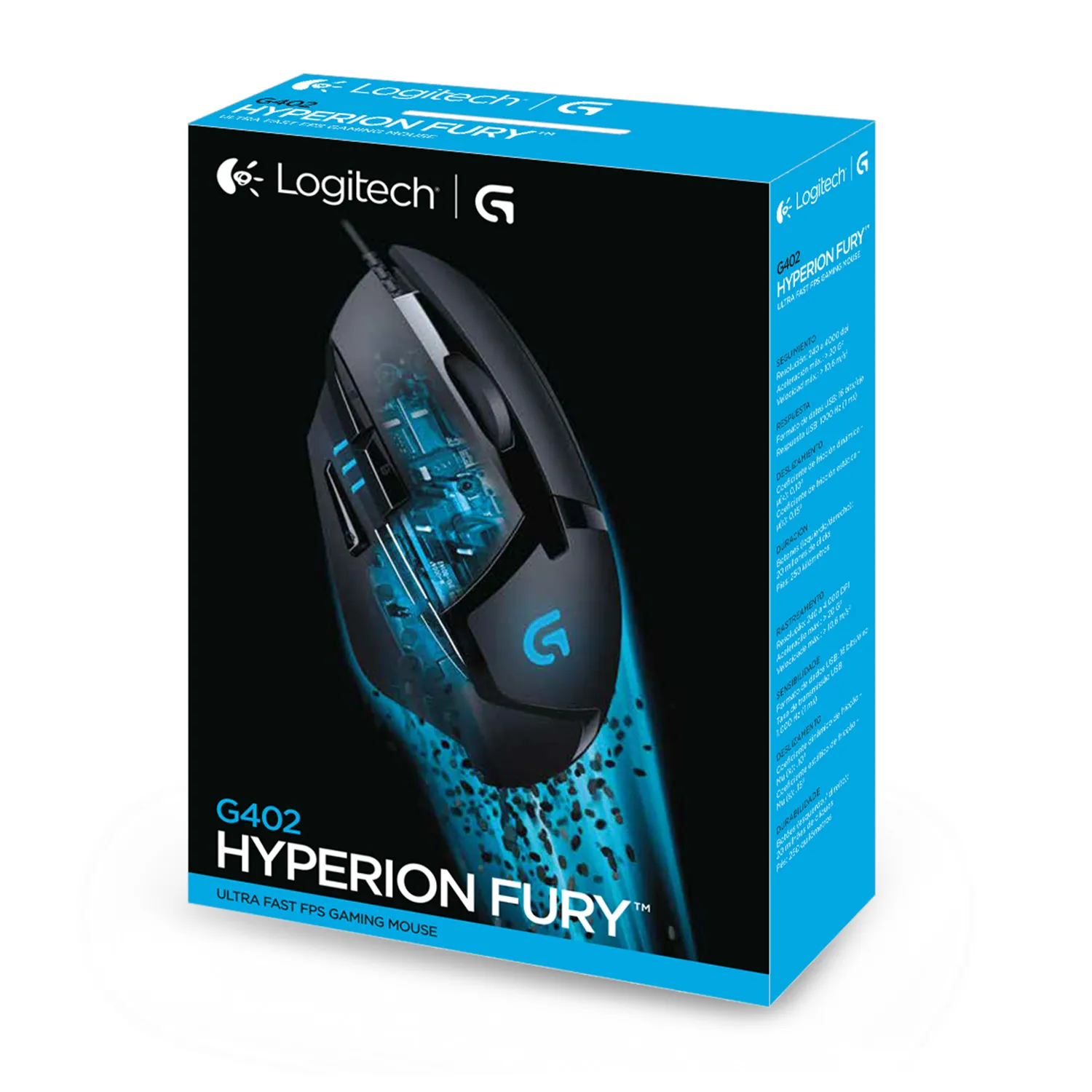 Logitech G402 Hyperion Fury -pelihiiri, musta