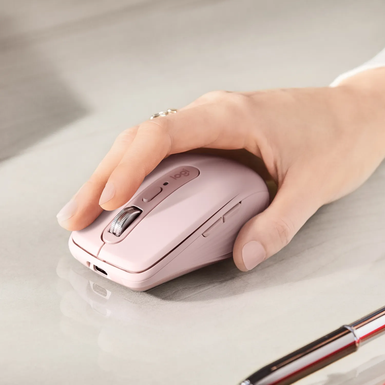 Logitech MX Anywhere 3 Wireless Mouse, Pink