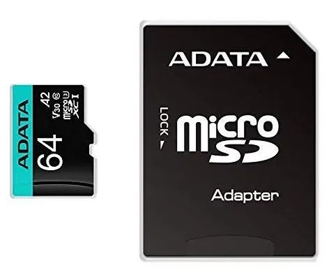 A-Data Premier Pro 64 Gt MicroSDXC -muistikortti + SD-adapteri