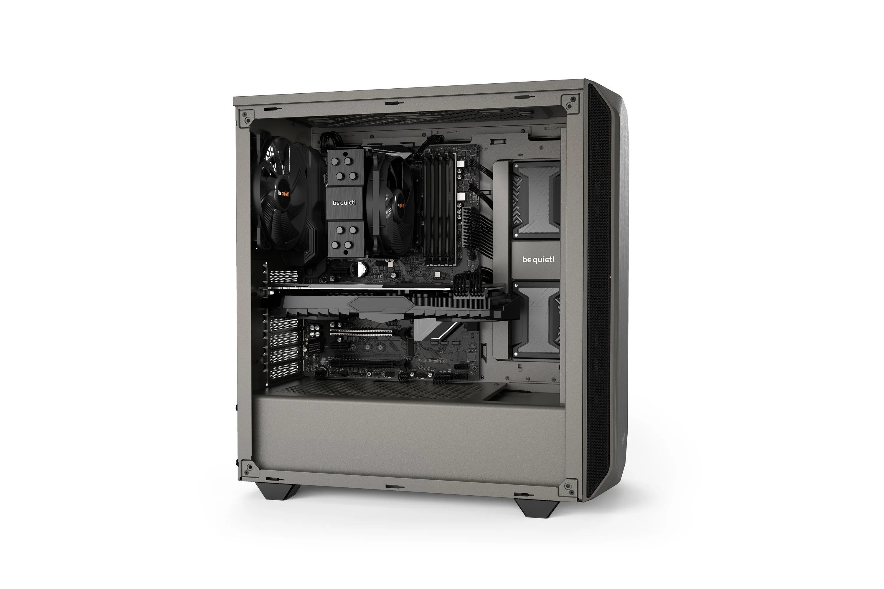 be quiet! Pure Base 500 Midi-Tower Case, Metallic Gray