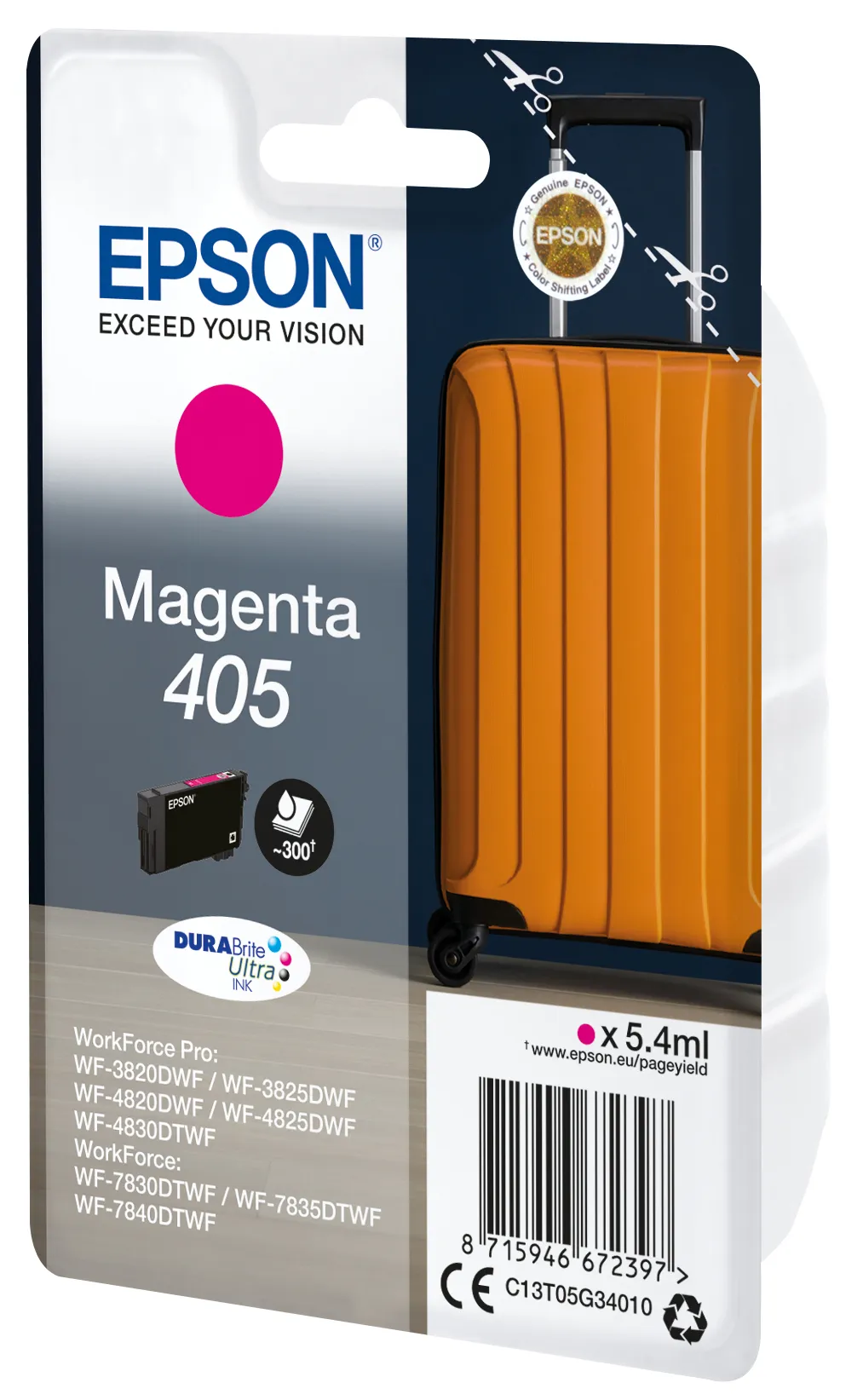 Epson 405 bl&auml;ckpatron, 5.4 ml, magenta