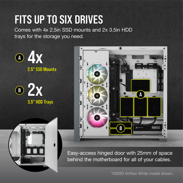 Corsair 5000D AIRFLOW - miditower chassi, Svart