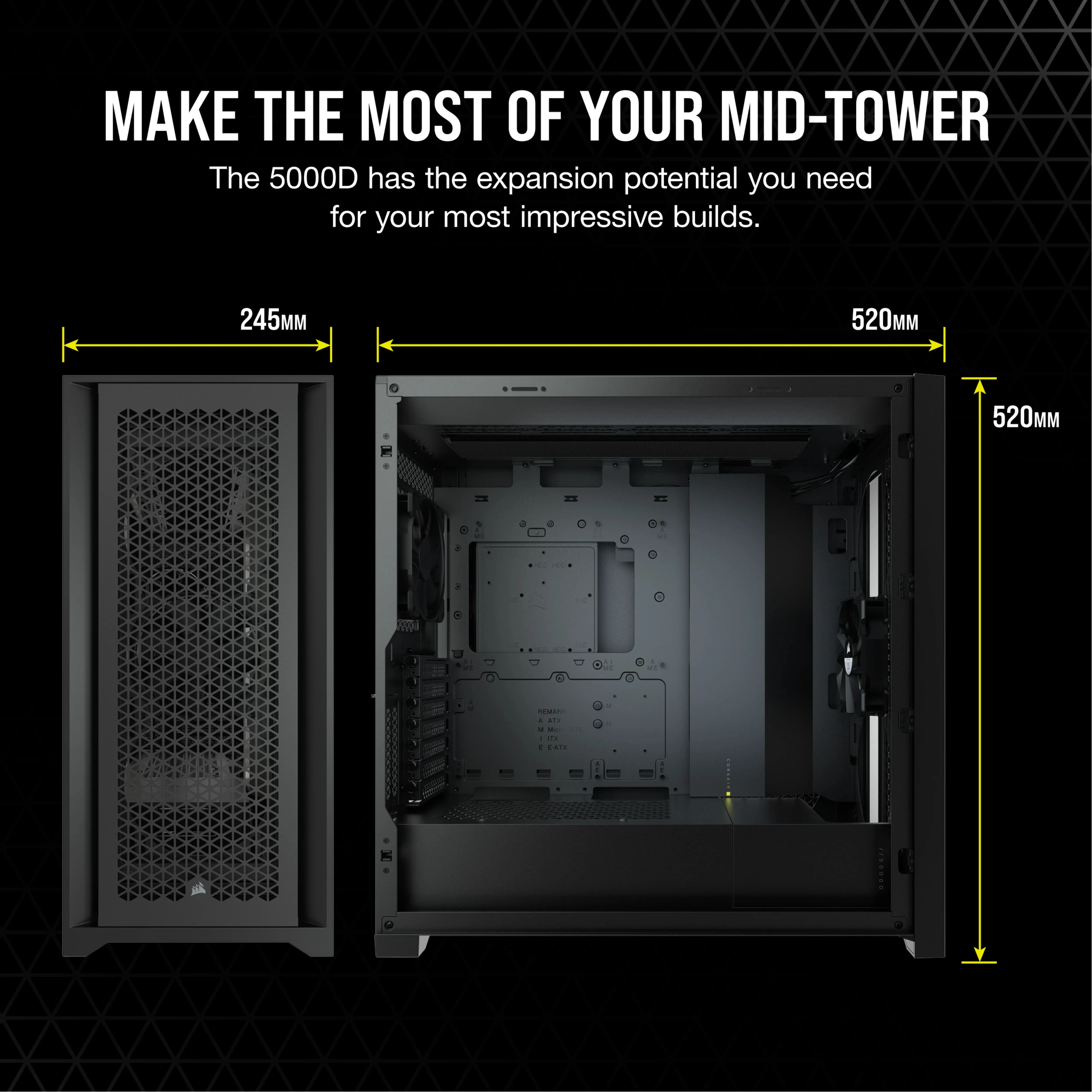 Corsair 5000D AIRFLOW - Mid Tower case, Black