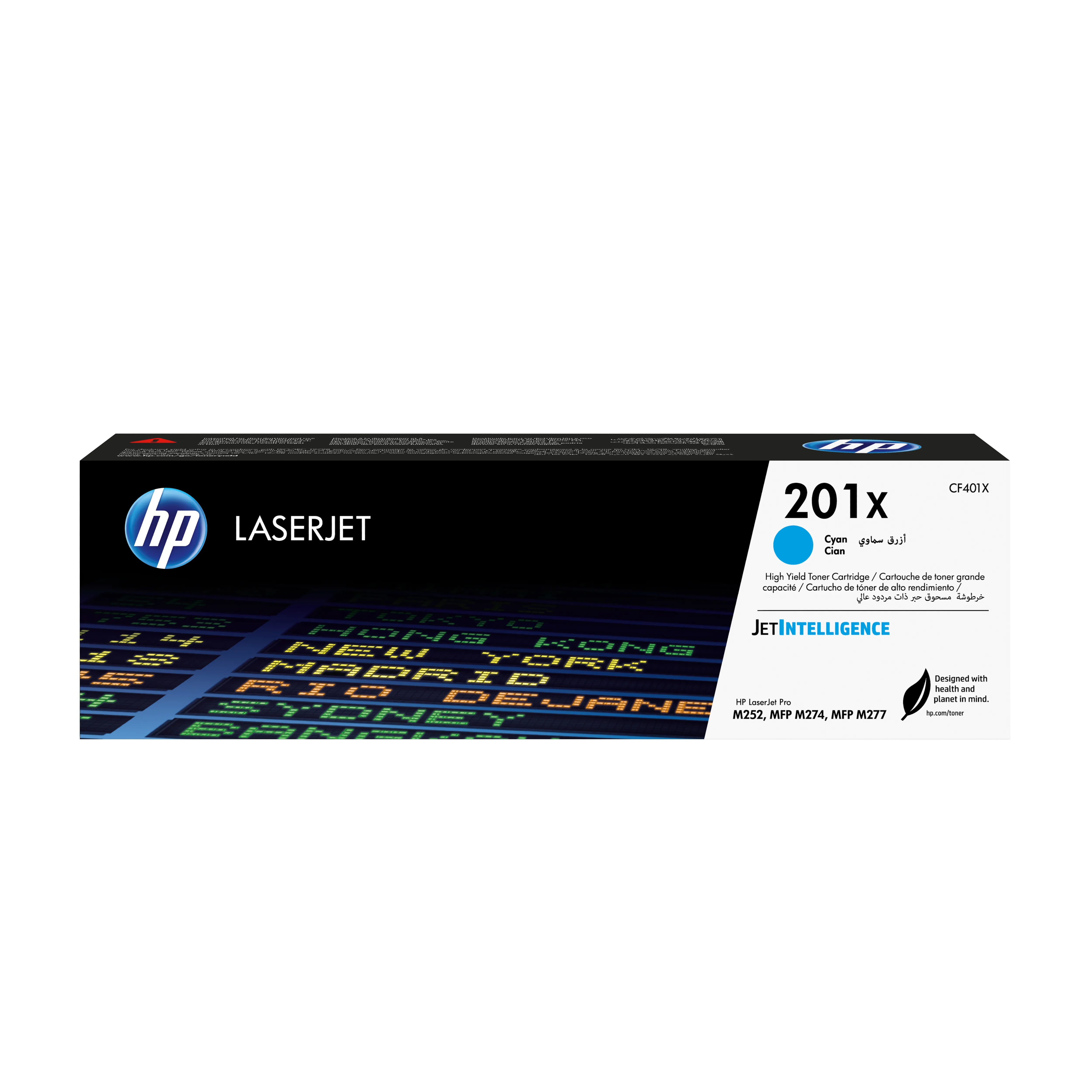 HP 201X h&ouml;g kapacitet lasertoner, cyan