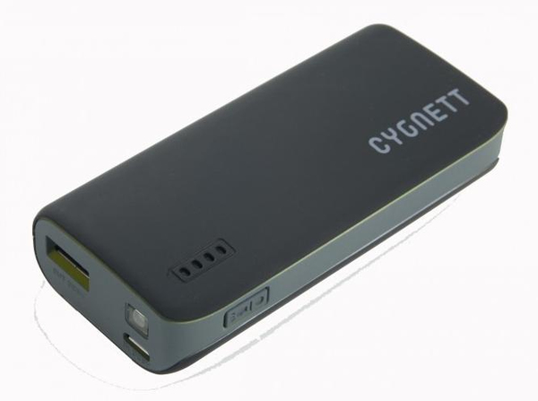 Cygnett ChargeUp 4400 - Power bank 4400 mAh - 1 A (USB (vain virta)) - musta harmaalla koristuksella