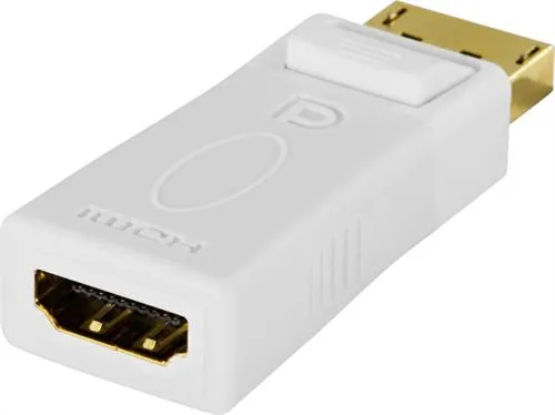DELTACO DisplayPort - HDMI sovitin, 20-pin u - n, valk