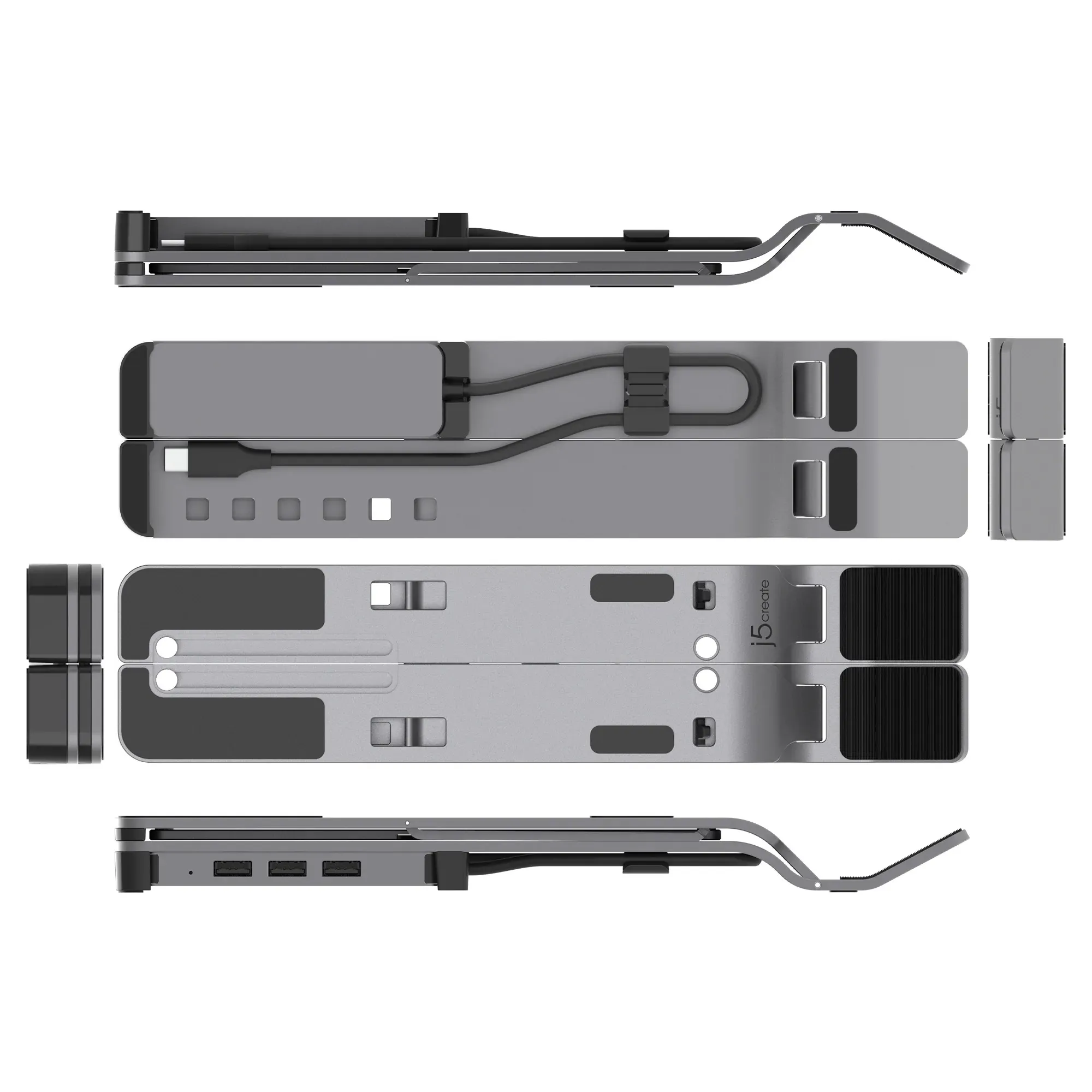 LAPTOP STAND WITH USB 4-PORT - HUB