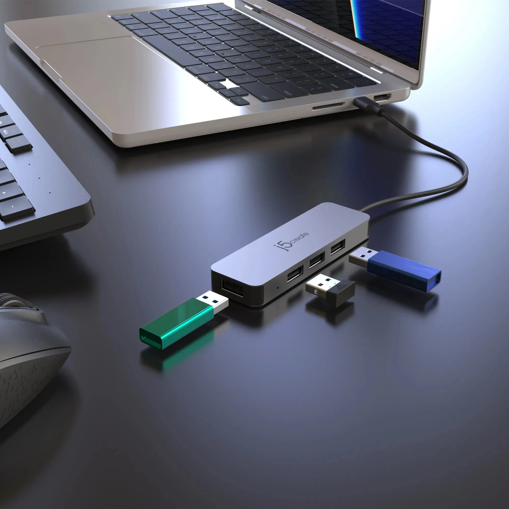 LAPTOP STAND WITH USB 4-PORT - HUB