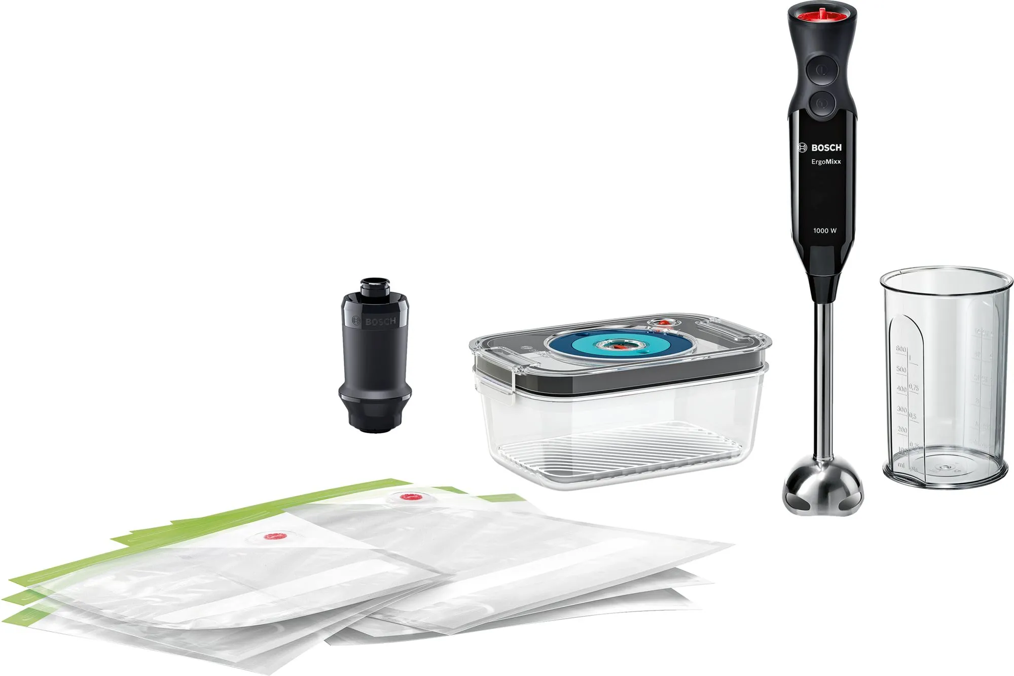 Bosch ErgoMixx MS6CB61V1 - sauvasekoitin, musta/ruostumaton teräs