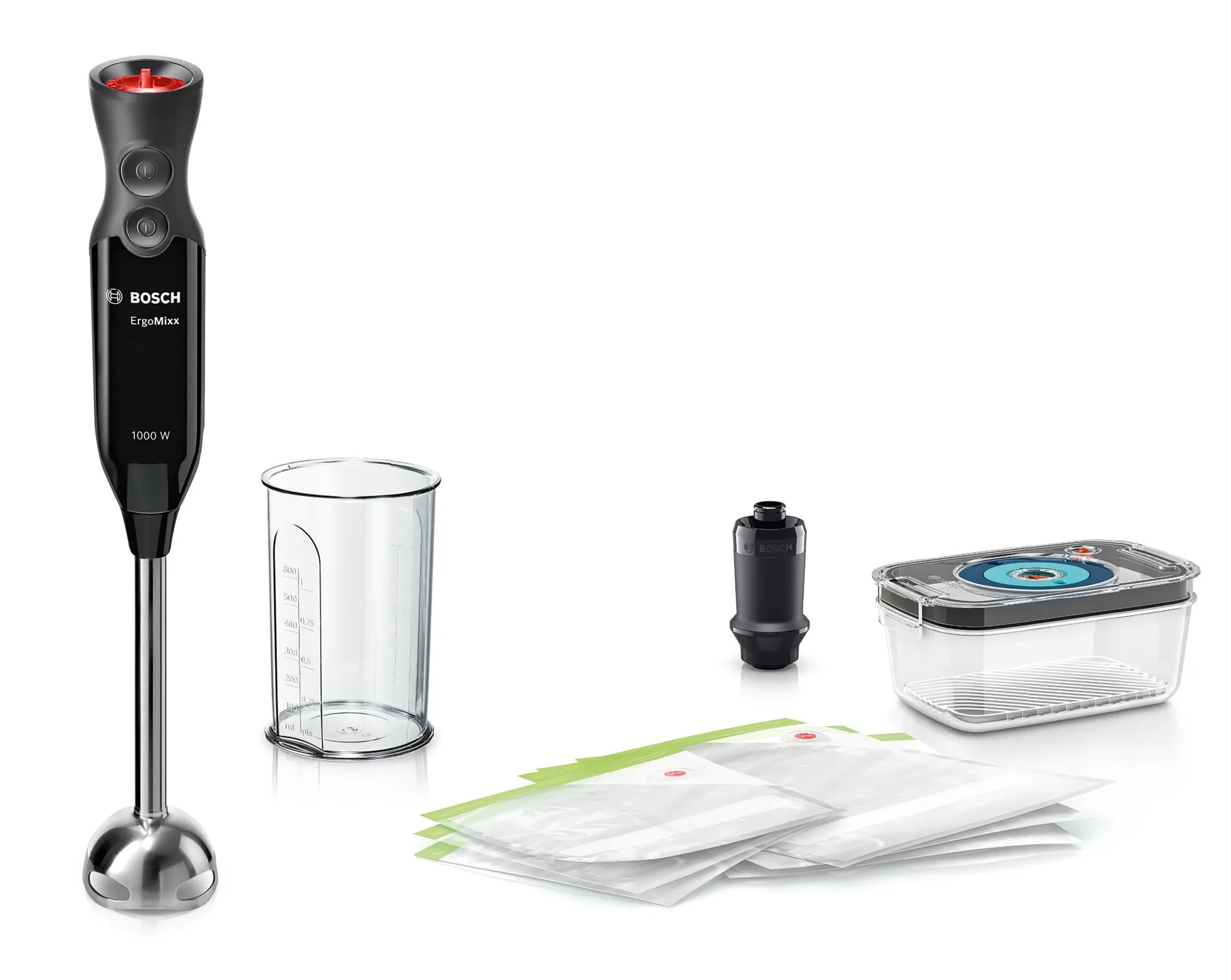Bosch ErgoMixx MS6CB61V1 - sauvasekoitin, musta/ruostumaton ter&auml;s