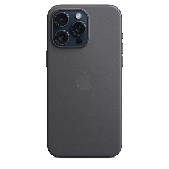 Apple iPhone 15 Pro Max, MagSafe -FineWoven-kuori, Musta