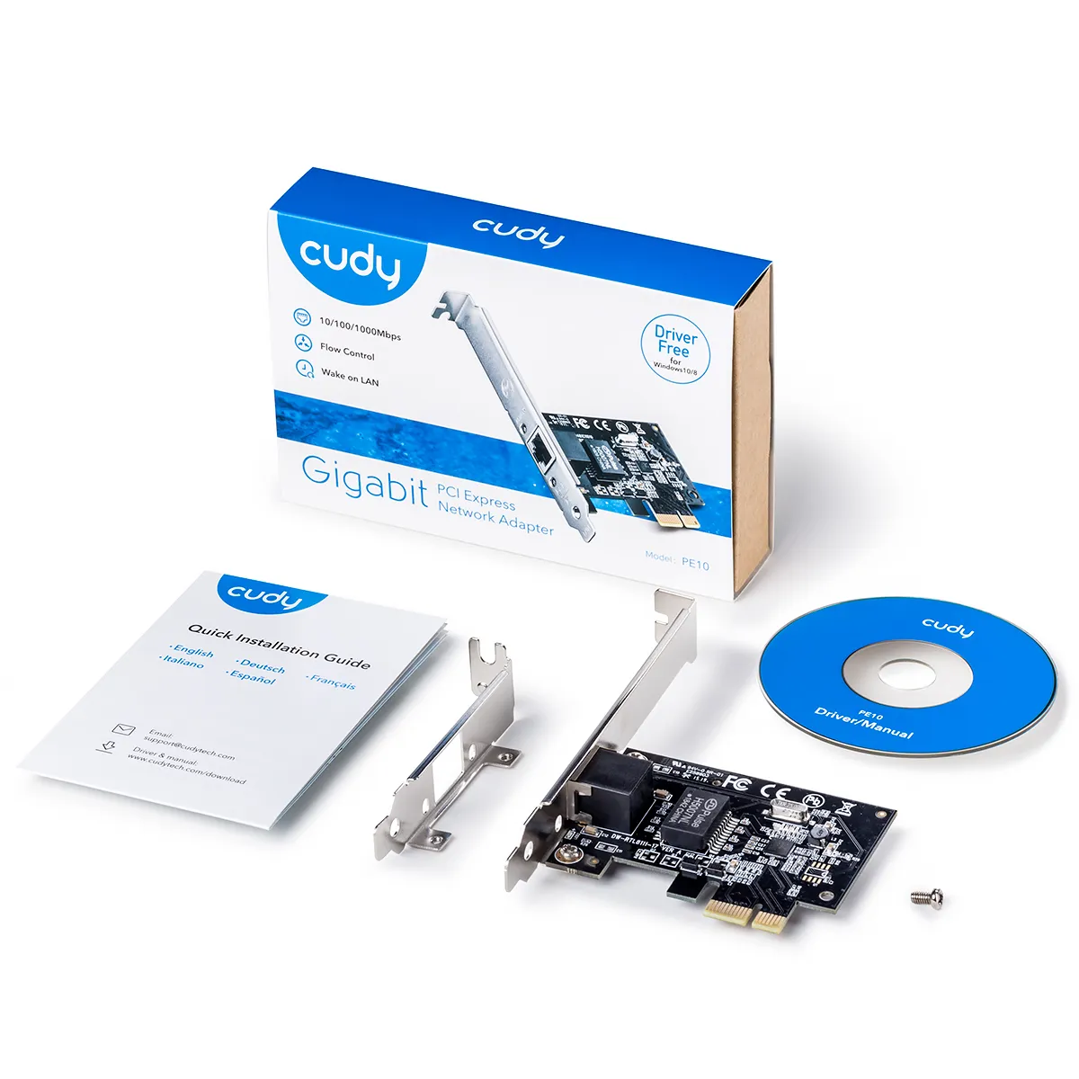 Cudy PE10 Gigabit PCI Express 1P Low Profile Verkkosovitin