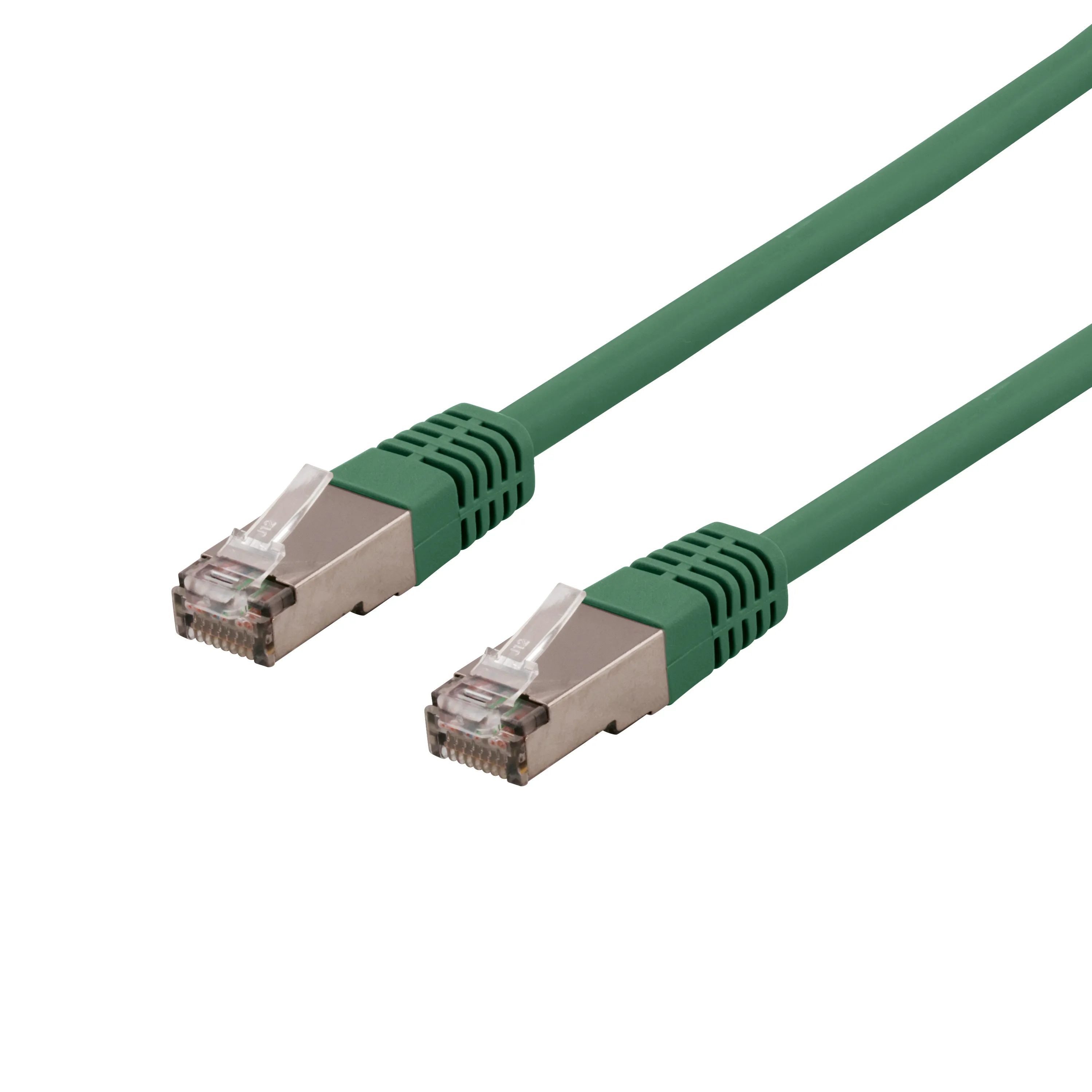 Deltaco Cat6a U/FTP LSZH RJ45 0.3m Network Cable, Green