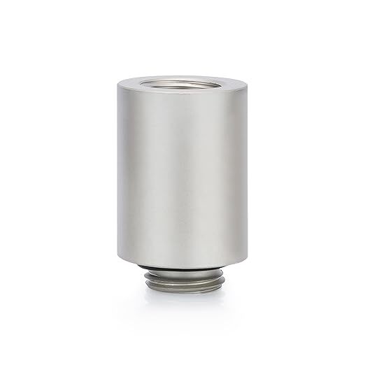 Thermal Grizzly DeltaMate Extender (MF28), G1/4" Fitting, 28 mm, Matt Nickel