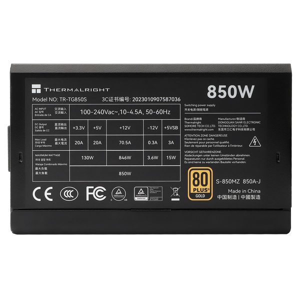 Thermalright 850W - Power supply, 80 Plus Gold