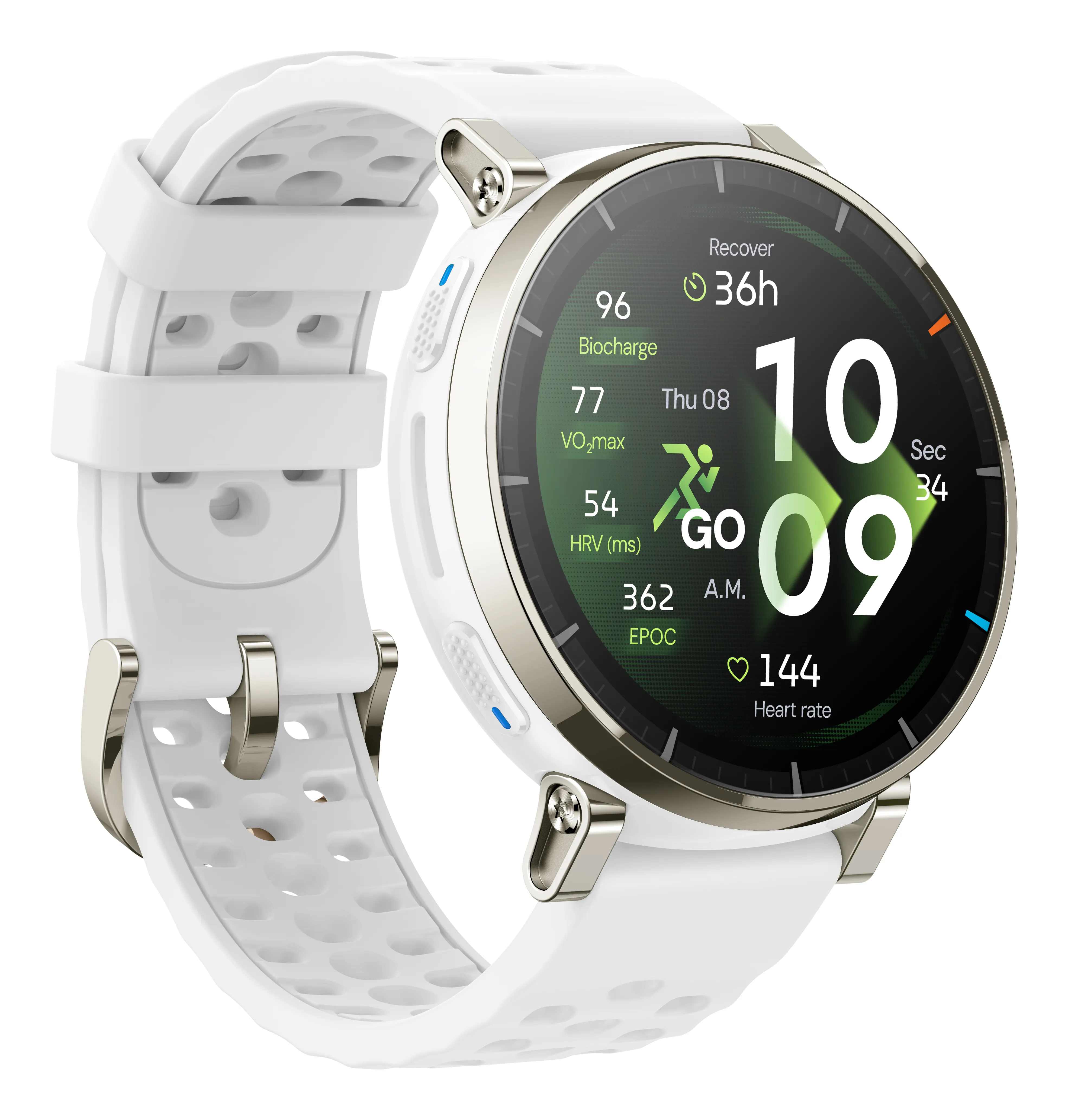 Amazfit Active 3 45mm Smartwatch, Aero White